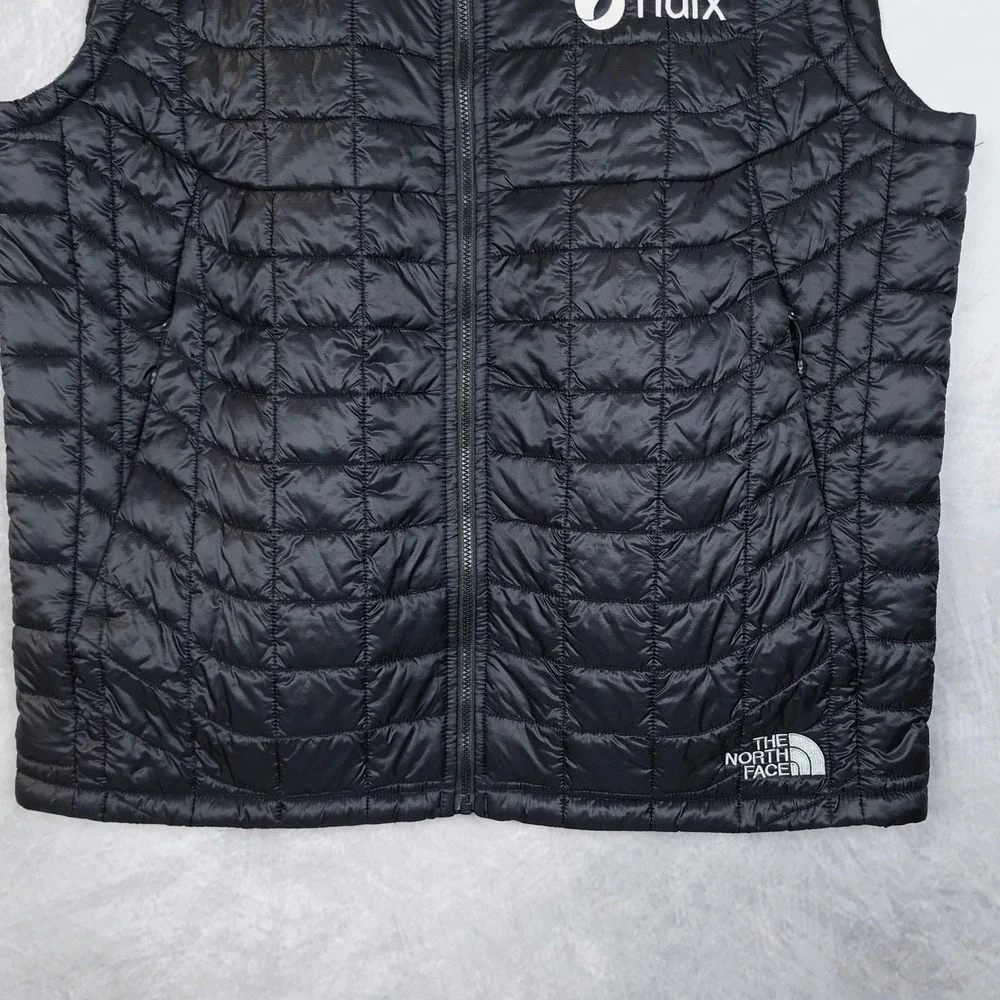 The North Face Vest Mens Medium Black ThermoBall Eco Quilted Nuix Logo Insulated